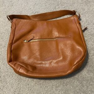Laggo Taylor Cognac Leather Hobo Bag